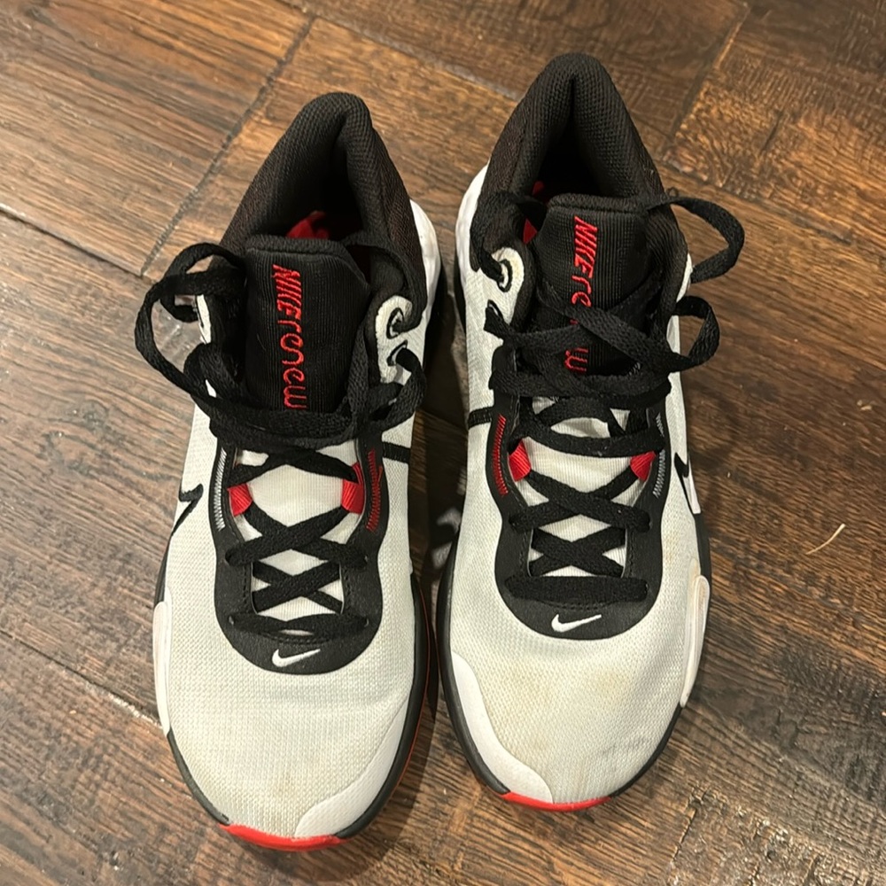 Nike Renew Elevete 3 White/Red/Black Basketball Sneakers Men's 7